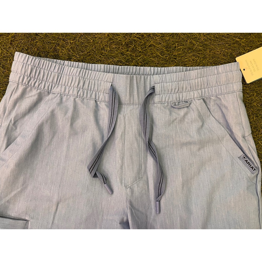 Ariat Blackwell Scrub Pants Women Large Light Blue Heather NUA Jogger 10039956 - Picture 12 of 15